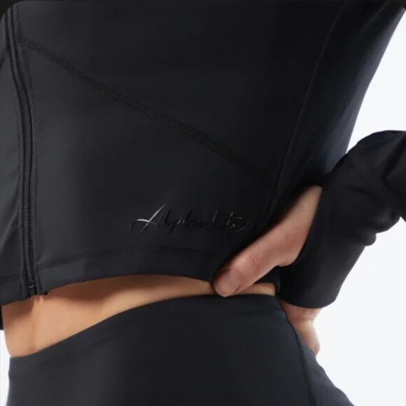 Alphalete Womens |M| Pulse Black Cropped LS Mock Neck Jacket - Picture 2 of 12